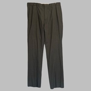 Banana Republic Tailored Slim Fit 100% Wool Pants Size 33x34 Tall Charcoal Grey